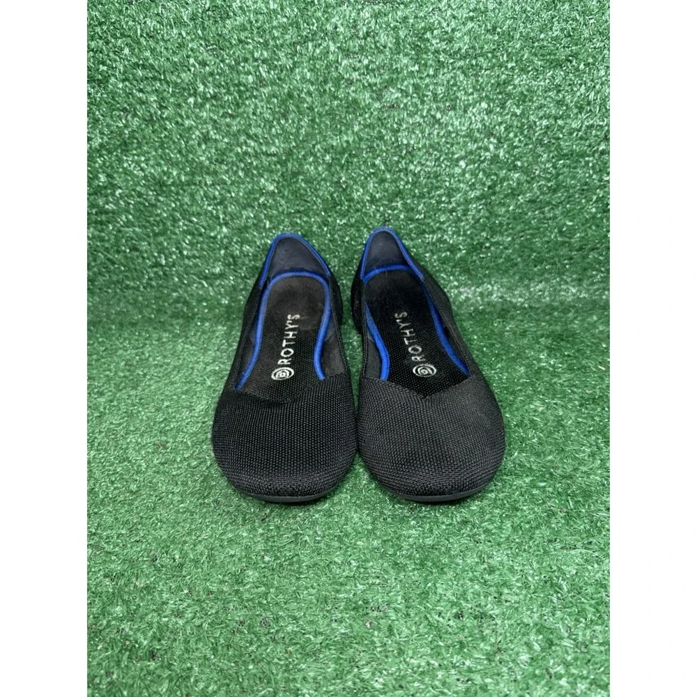 Rothy's Shoes Womens Size 9 Black The Flat Knit Ballet Flats Round Toe Casual‎